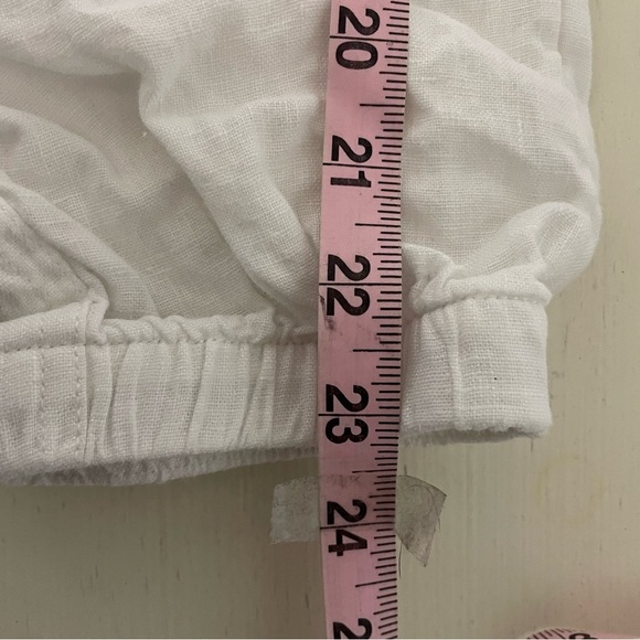 Athleta Cabo 100% linen joggers white 22591 - Picture 15 of 16